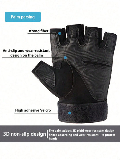Knuckle Protection Fingerless Gloves Lightweight Fingerless Tactical Gloves Breathable Motorcycle Gloves For Men Women Military Gloves For Outdoor Hunting Motorcycling Climbing Cycling Hiking Bicycle