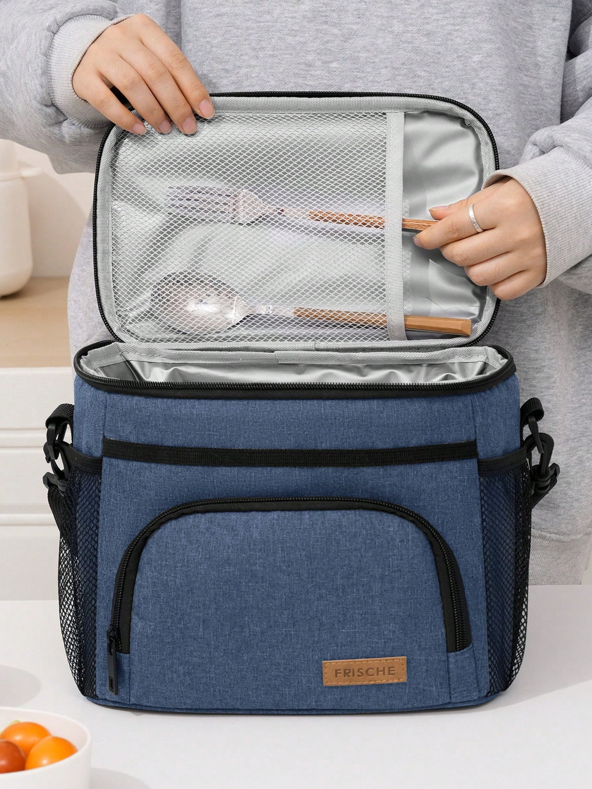 Large Capacity Camping Bag For Travel,Picnic,Outdoor,School,Camping,Office,Multifunctional Insulated Lunch Bag, Leakproof Cooler Bag,Portable Lunch Bags,Insulated Picnic Bag