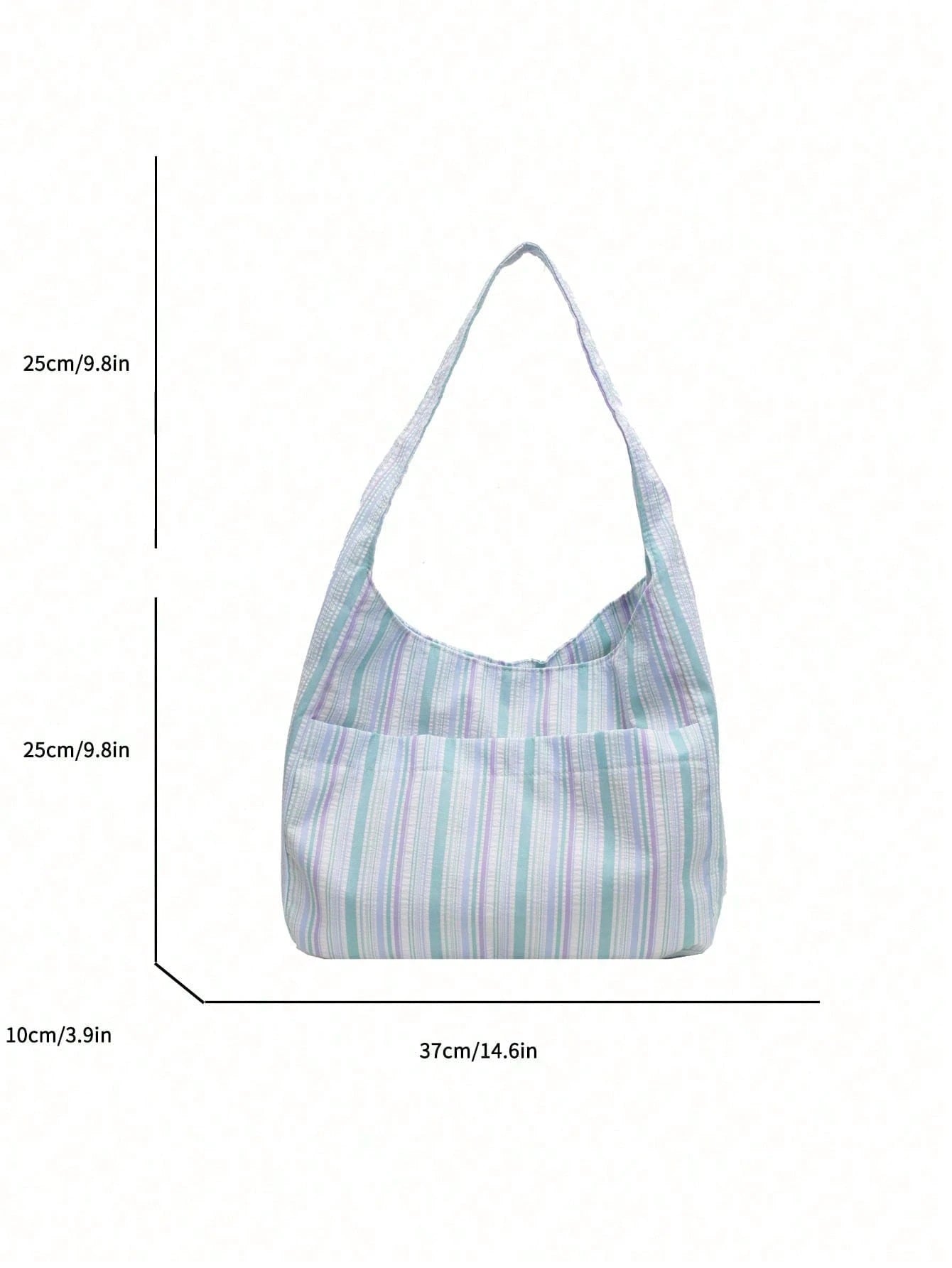 Large Capacity Women's Cloth Bag, Shoulder Bag, Casual Versatile Striped Tote Bag