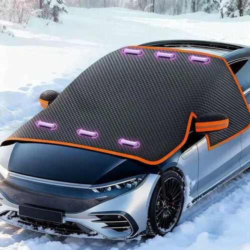Large Car Windshield Frost And Snow Cover, Car Windshield Snow Cover With Side Window And Rearview Mirror Protective Covers, Winter Magnetic Windshield Frost And Snow Cover, Suitable For Most Vehicles