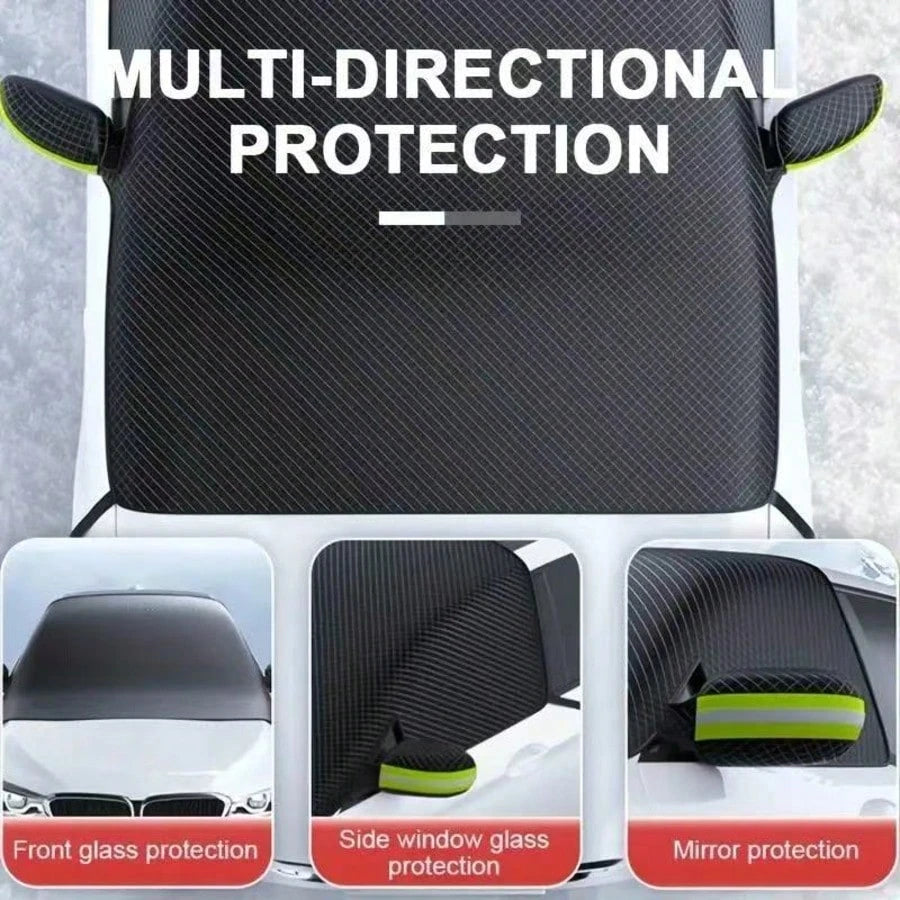 Large Car Windshield Frost And Snow Cover, Car Windshield Snow Cover With Side Window And Rearview Mirror Protective Covers, Winter Magnetic Windshield Frost And Snow Cover, Suitable For Most Vehicles