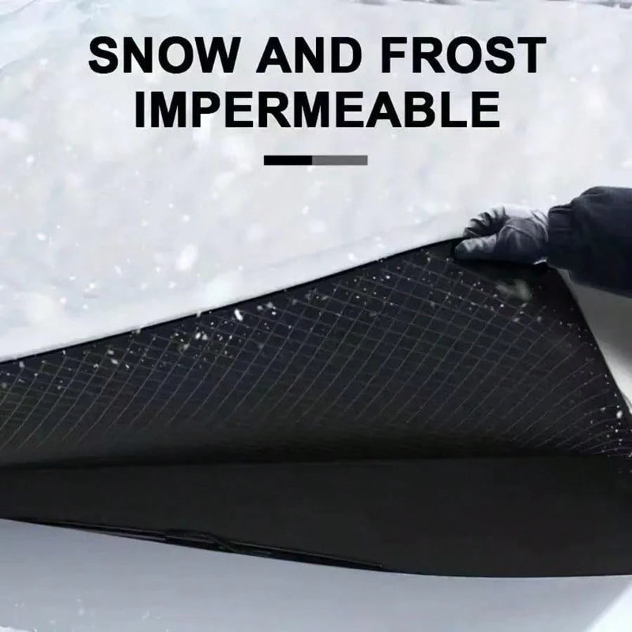 Large Car Windshield Frost And Snow Cover, Car Windshield Snow Cover With Side Window And Rearview Mirror Protective Covers, Winter Magnetic Windshield Frost And Snow Cover, Suitable For Most Vehicles