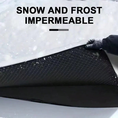 Large Car Windshield Frost And Snow Cover, Car Windshield Snow Cover With Side Window And Rearview Mirror Protective Covers, Winter Magnetic Windshield Frost And Snow Cover, Suitable For Most Vehicles