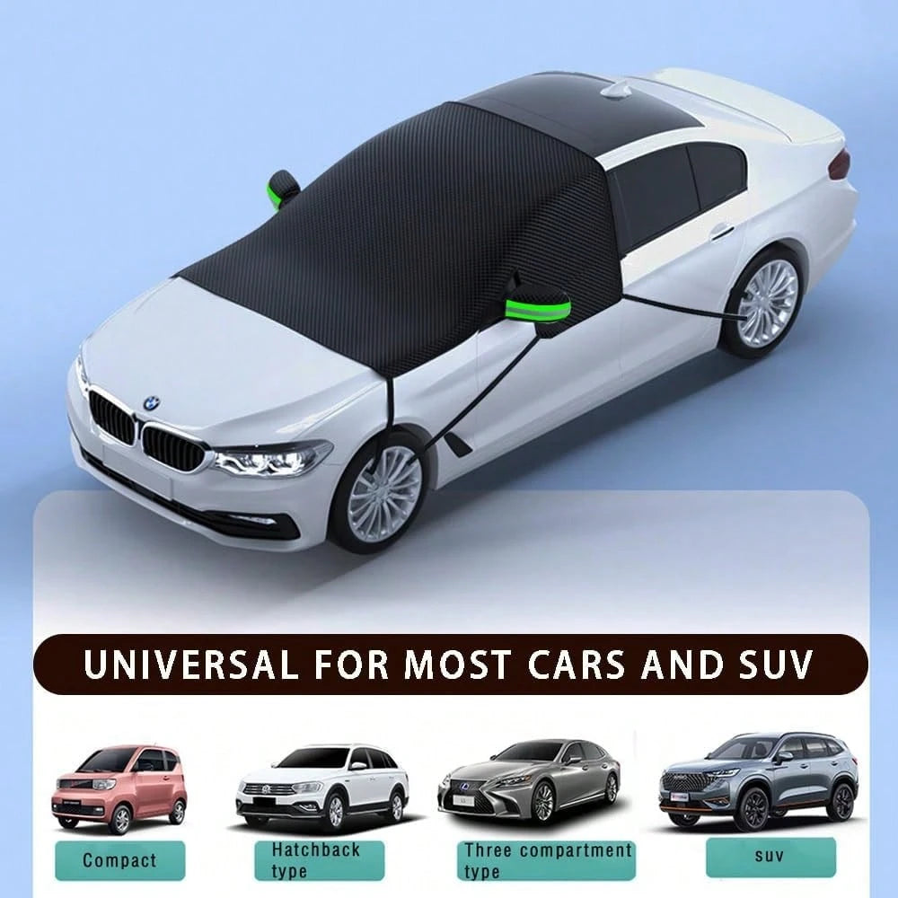 Large Car Windshield Frost And Snow Cover, Car Windshield Snow Cover With Side Window And Rearview Mirror Protective Covers, Winter Magnetic Windshield Frost And Snow Cover, Suitable For Most Vehicles