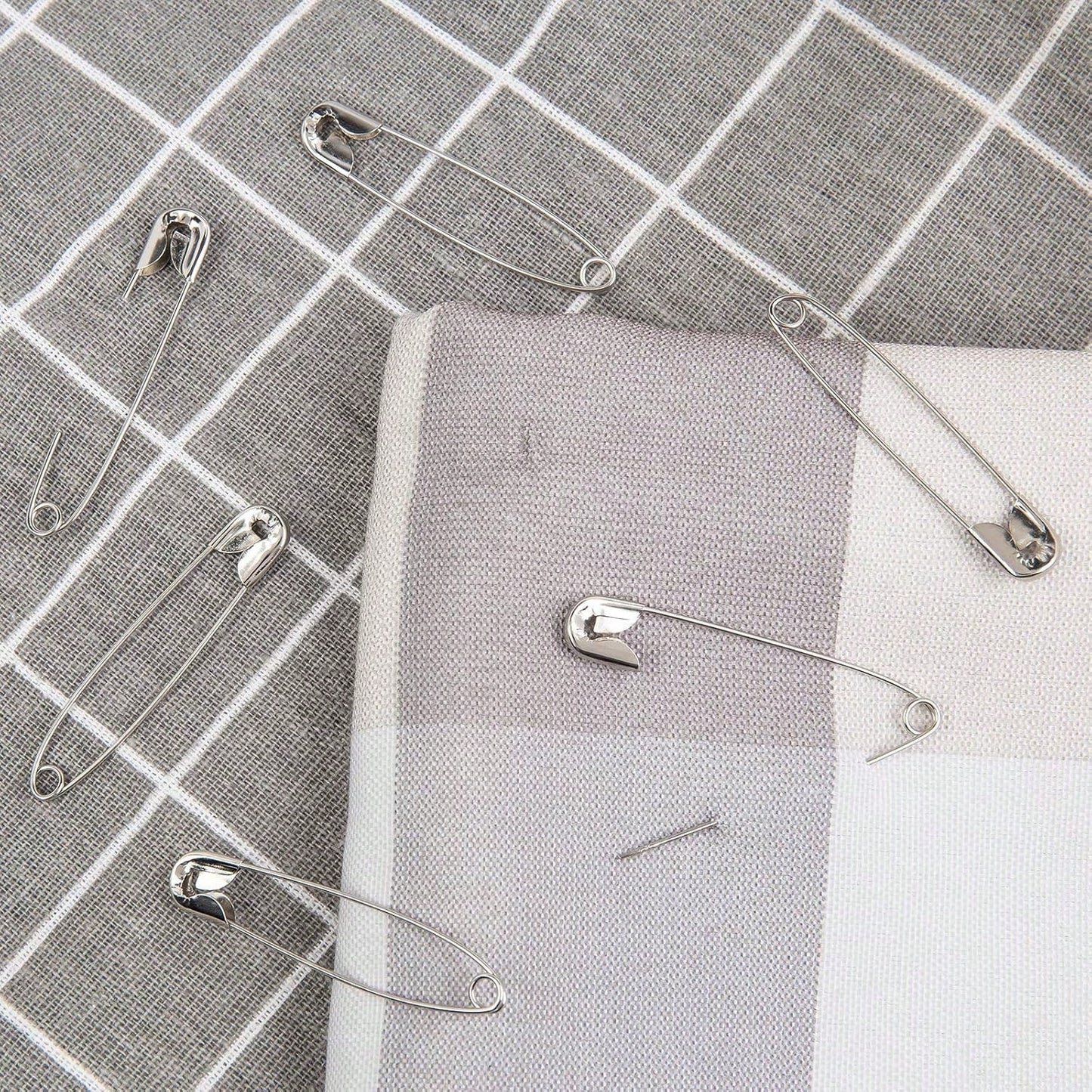 Large Safety Pins 22 Inches (56mm), Size 4, 200 Pcs, Nickel- Plated Steel (200)