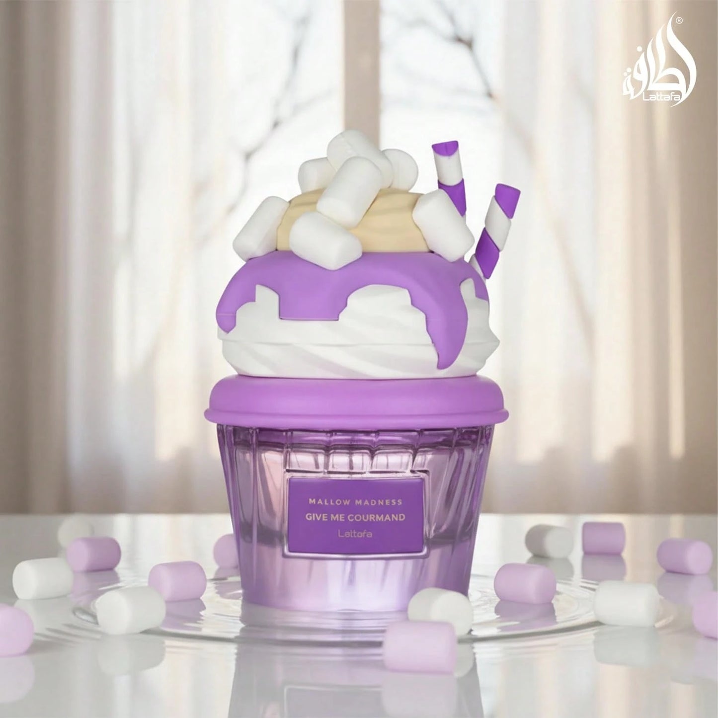 Lattafa Mallow Madness Eau De Parfum Give Me Gourmand Collection, Sweet Gourmand Fragrance, Marshmallow & Vanilla, Spray Form, 75ml, Long-Lasting Suitable For Dating, Parties And Business The Perfect