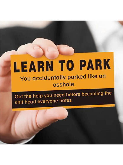 Learn To Park- Bad Parking Business Cards 10/30/50pcs