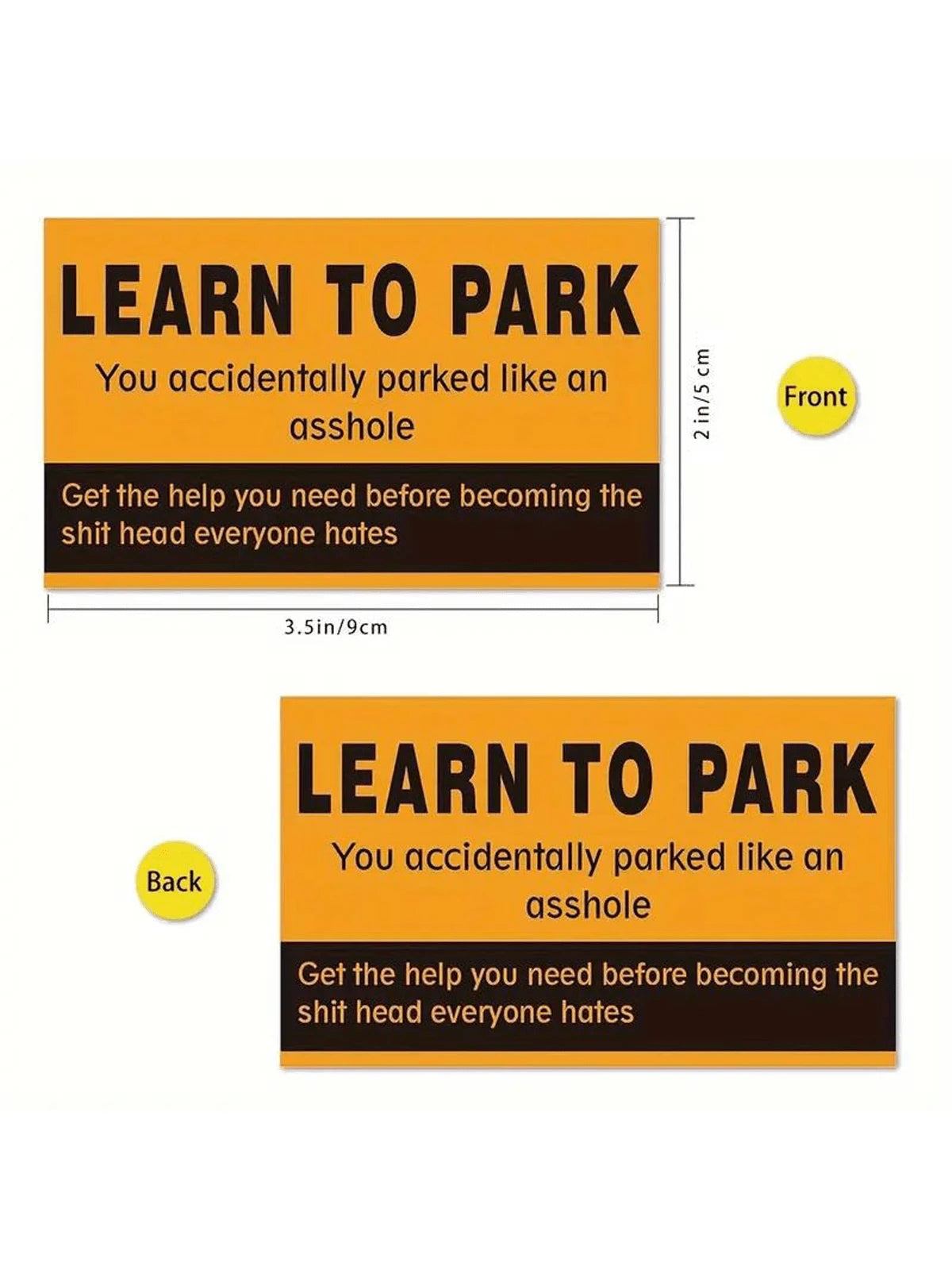 Learn To Park- Bad Parking Business Cards 10/30/50pcs
