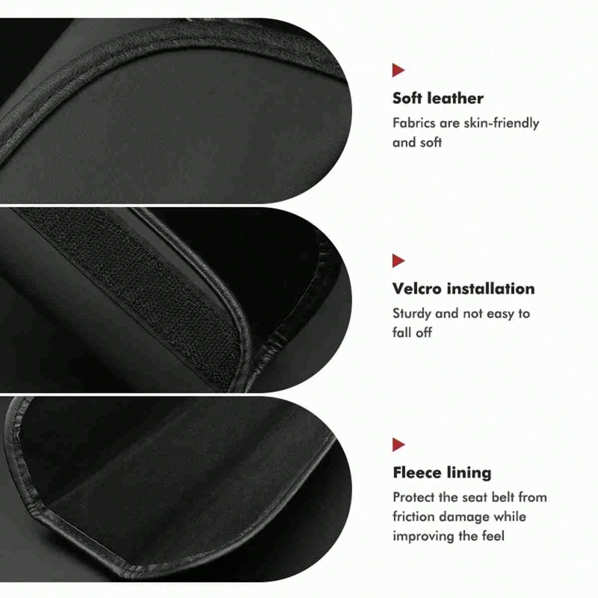 Leather Car Seat Belt Shoulder Protector Pad Auto Accessories For Peugeot 206 207 208 107 106 807 407 508 205 4008 301 607 108