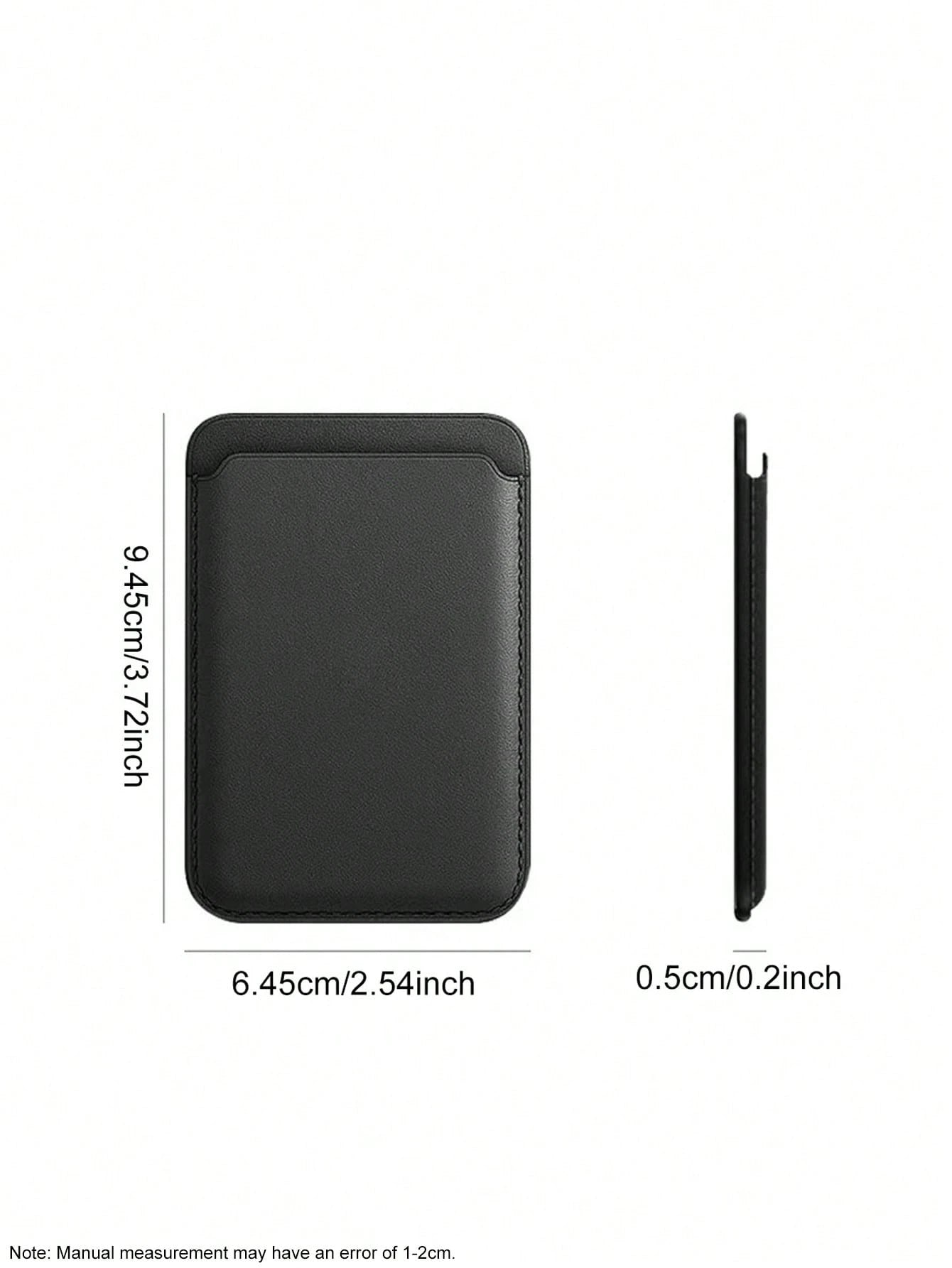 Leather Wallet Card Holder PU Apple Magsafe Leather Magnetic Card Slot PU Leather Back Sticker Suitable For Public Transportation Card Spring Gift
