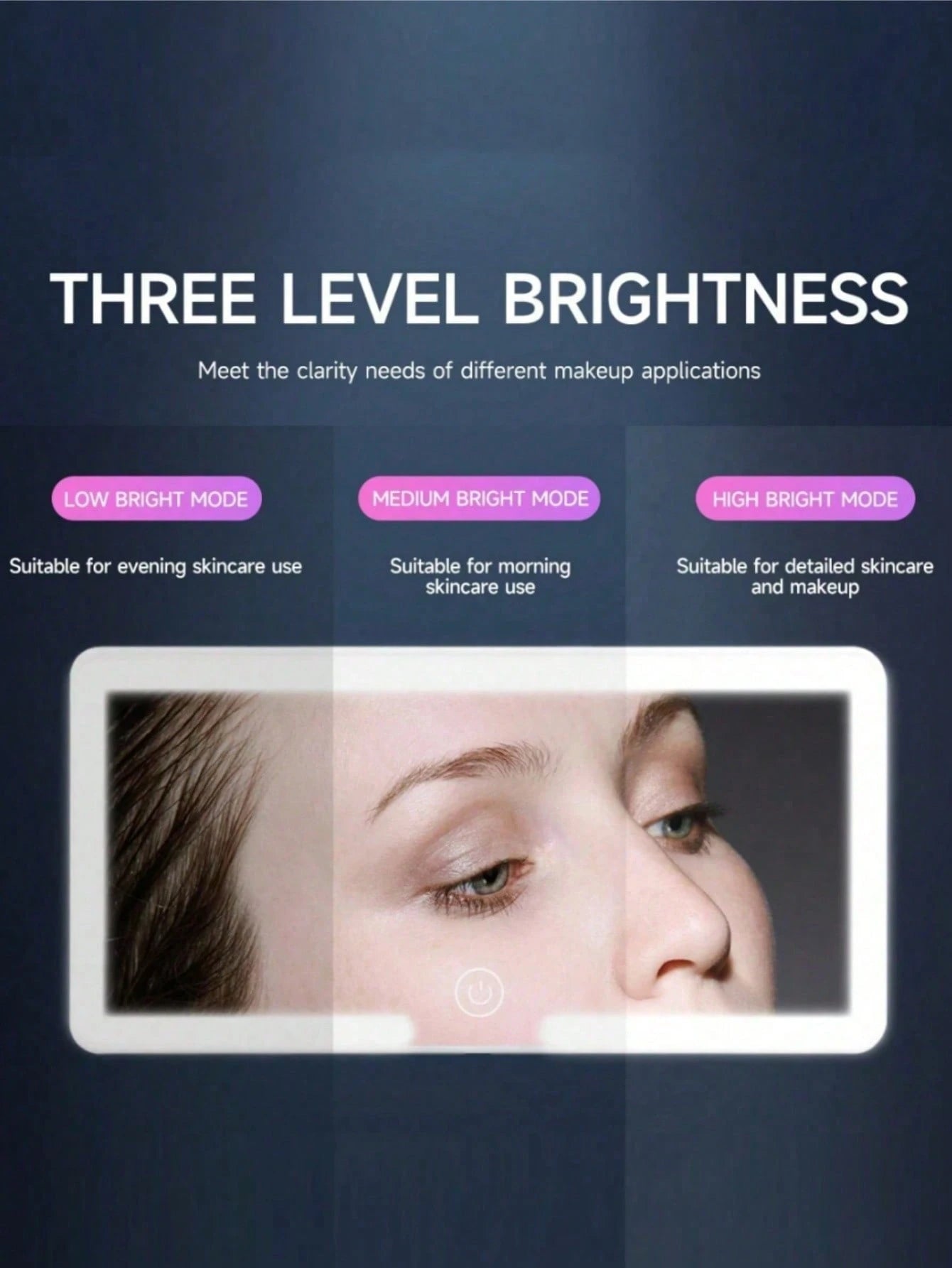 LED Sun Visor Vanity Mirror For Car, Rechargeable & Dimmable Makeup Mirror With 3 Color Temperatures, Touch Control Travel Mirror For Women, Fits All Cars/Trucks/SUVs