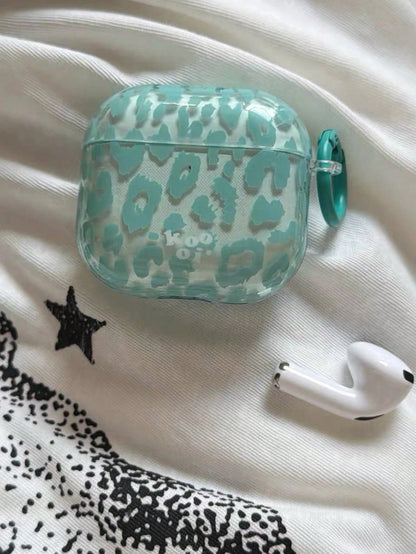 Leopard Print Green 4/Pro 3/Pro 2 Protective Case, Fashionable And Personalized Earphone Cover