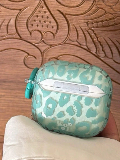 Leopard Print Green 4/Pro 3/Pro 2 Protective Case, Fashionable And Personalized Earphone Cover