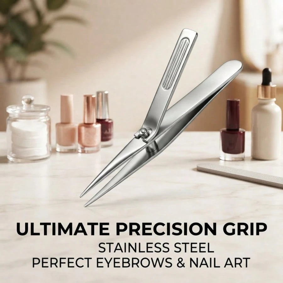Leverage Eyebrow Tweezers Precision Stainless Steel Slant/Pointed Tip Effortless Hair Removal Tweezer For Women Men