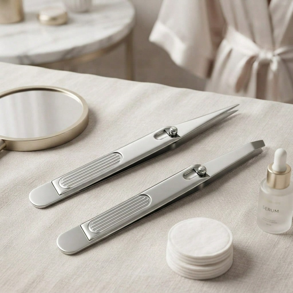 Leverage Eyebrow Tweezers Precision Stainless Steel Slant/Pointed Tip Effortless Hair Removal Tweezer For Women Men