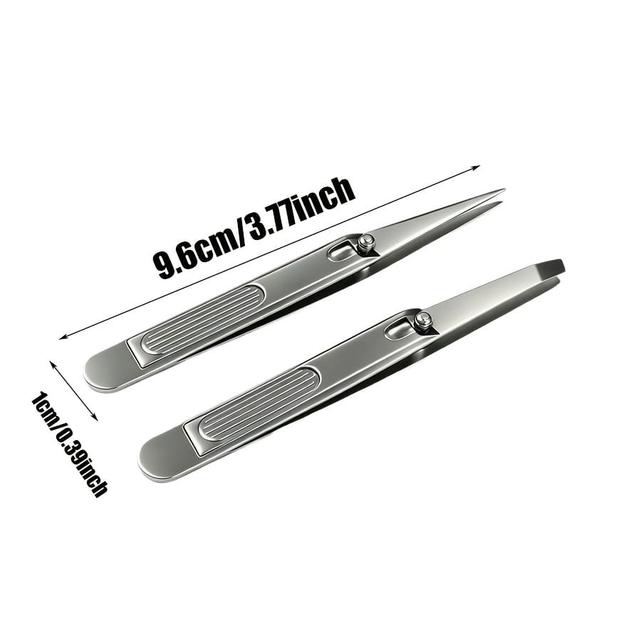 Leverage Eyebrow Tweezers Precision Stainless Steel Slant/Pointed Tip Effortless Hair Removal Tweezer For Women Men