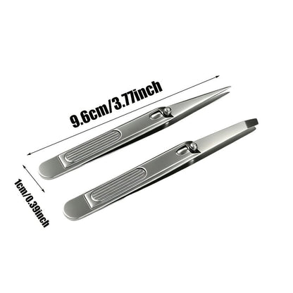 Leverage Eyebrow Tweezers Precision Stainless Steel Slant/Pointed Tip Effortless Hair Removal Tweezer For Women Men