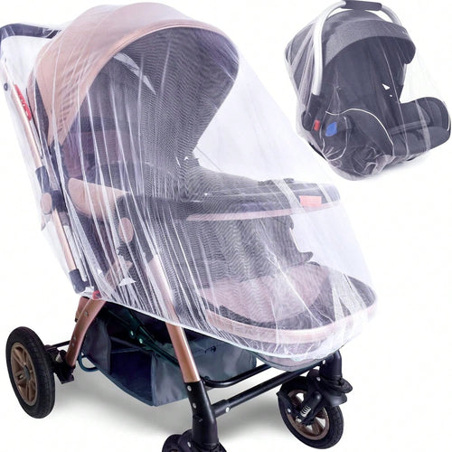 Leybybui 1-Second Install Stroller Mosquito Net| Universal Stretch Fit For Crib/Playard/Bassinet| Tear-Resistant Mesh Screen| Outdoor Travel Must Have