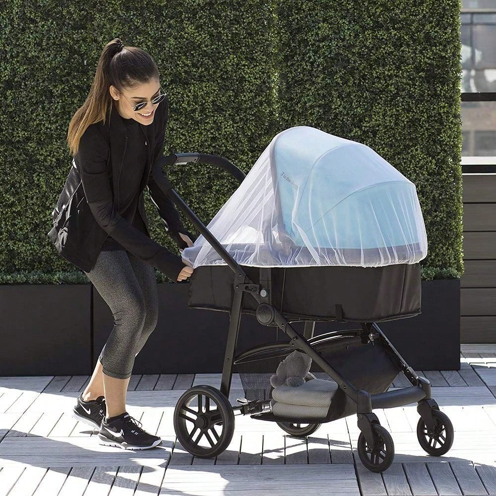Leybybui 1-Second Install Stroller Mosquito Net| Universal Stretch Fit For Crib/Playard/Bassinet| Tear-Resistant Mesh Screen| Outdoor Travel Must Have