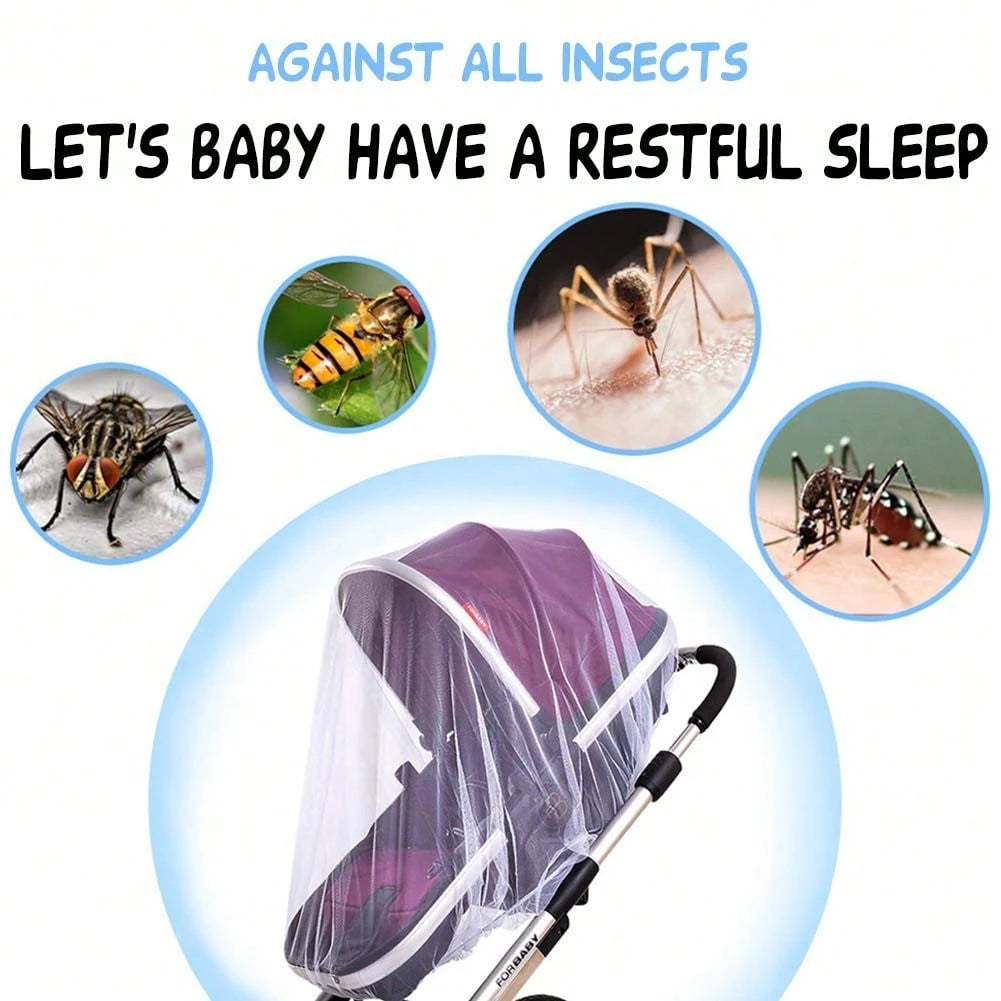 Leybybui 1-Second Install Stroller Mosquito Net| Universal Stretch Fit For Crib/Playard/Bassinet| Tear-Resistant Mesh Screen| Outdoor Travel Must Have