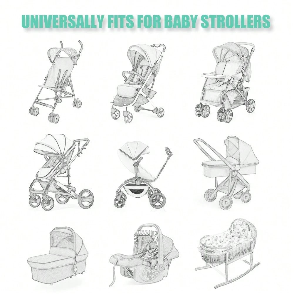 Leybybui 1-Second Install Stroller Mosquito Net| Universal Stretch Fit For Crib/Playard/Bassinet| Tear-Resistant Mesh Screen| Outdoor Travel Must Have