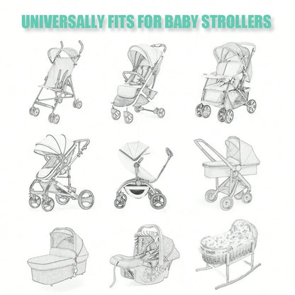 Leybybui 1-Second Install Stroller Mosquito Net| Universal Stretch Fit For Crib/Playard/Bassinet| Tear-Resistant Mesh Screen| Outdoor Travel Must Have