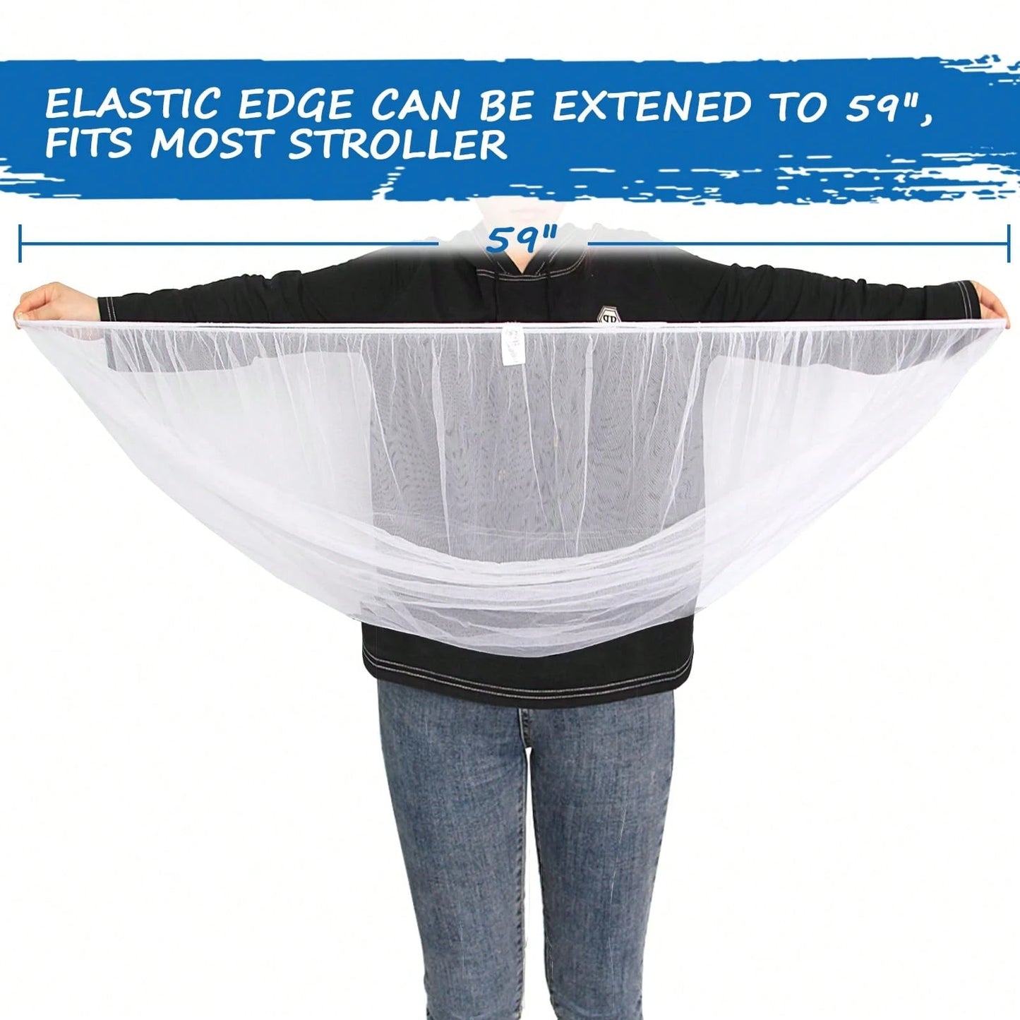 Leybybui Portable & Durable Baby Mosquito Net – Fits Strollers, Bassinets, Cribs & Travel Cots, Lightweight Insect Protection For Infants