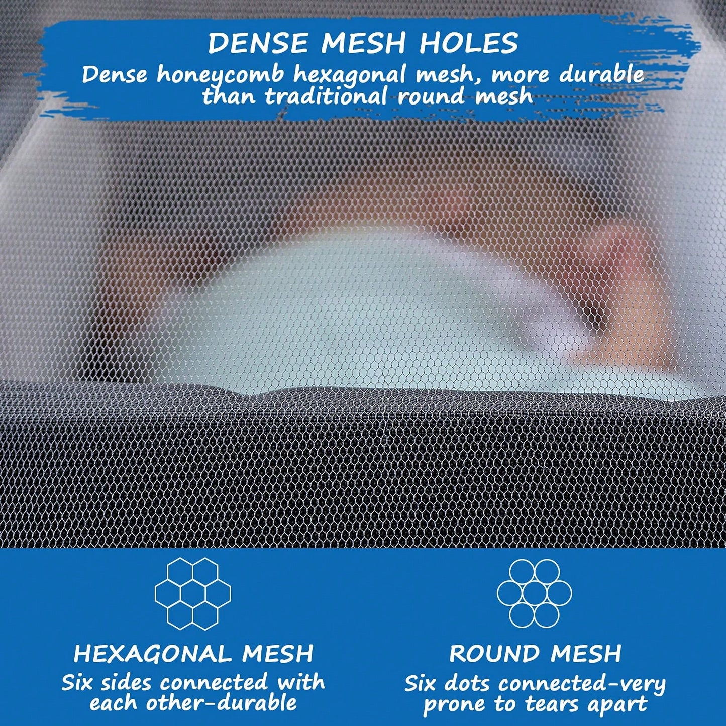 Leybybui Portable & Durable Baby Mosquito Net – Fits Strollers, Bassinets, Cribs & Travel Cots, Lightweight Insect Protection For Infants