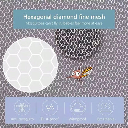 Leybybui Universal Baby Stroller Mosquito Net- Breathable Mesh Bug Protection For Bassinets, Playards & Cribs| Summer Outdoor Must-Have