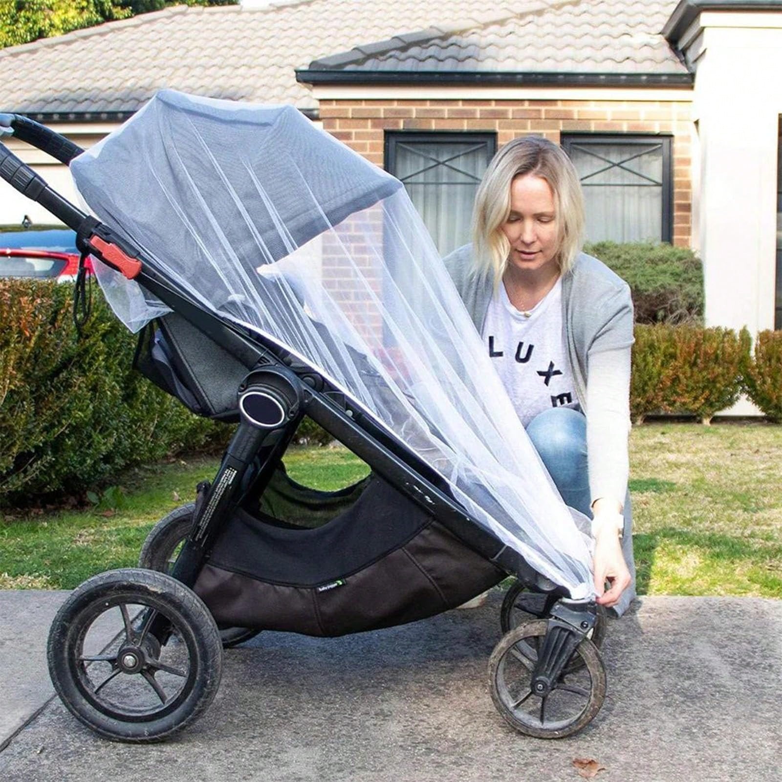 Leybybui Universal Baby Stroller Mosquito Net- Breathable Mesh Bug Protection For Bassinets, Playards & Cribs| Summer Outdoor Must-Have