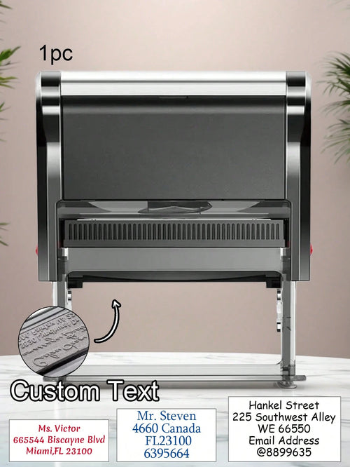 LICVIC 1pc Custom Text Address Stamp, Personalized Logo Stamps Self Inking, Customized Rubber Stamps, Customizable Return Address Stamps, 5 Sizes:S/M/L/XL/XXL, 9 Ink Colors,Back To School,School Suppl