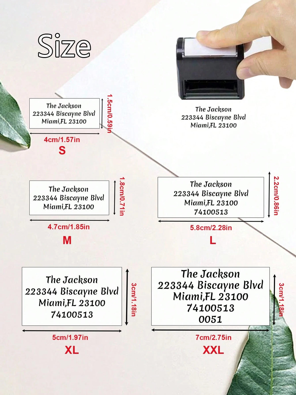 LICVIC 1pc Custom Text Address Stamp, Personalized Logo Stamps Self Inking, Customized Rubber Stamps, Customizable Return Address Stamps, 5 Sizes:S/M/L/XL/XXL, 9 Ink Colors,Back To School,School Suppl