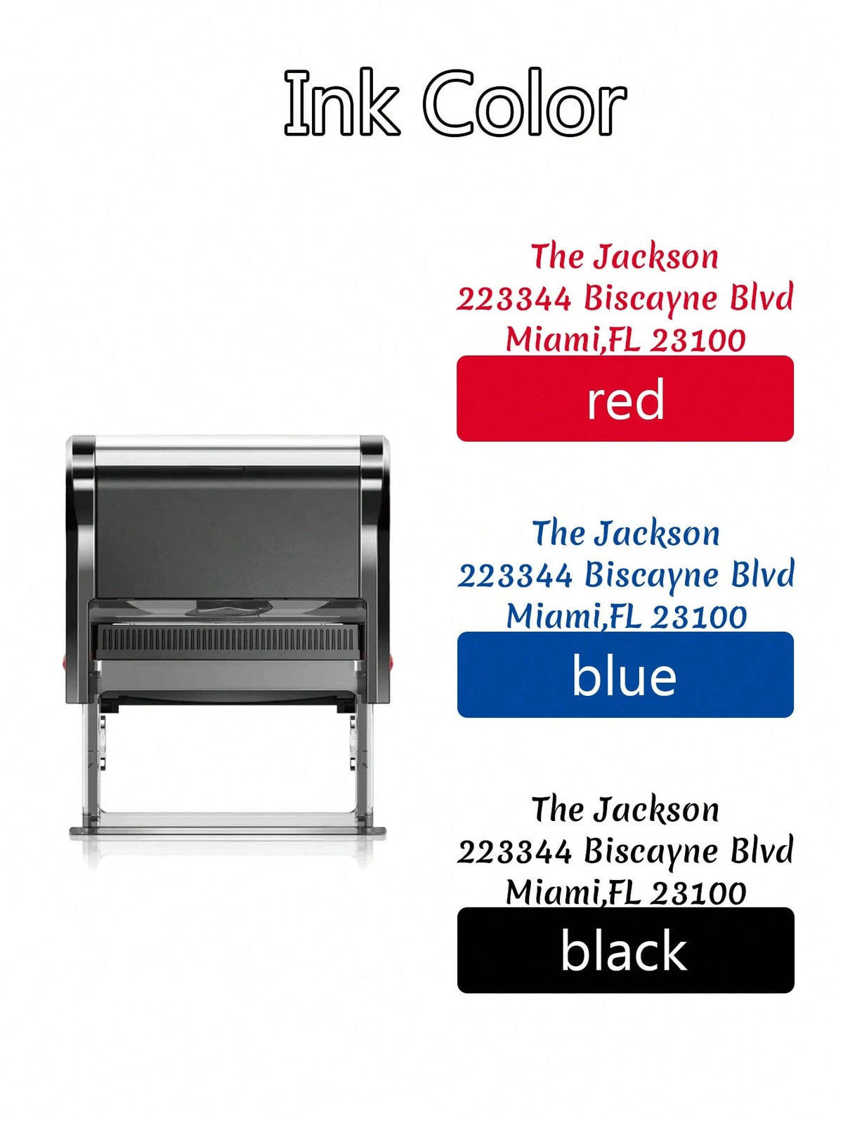 LICVIC 1pc Custom Text Address Stamp, Personalized Logo Stamps Self Inking, Customized Rubber Stamps, Customizable Return Address Stamps, 5 Sizes:S/M/L/XL/XXL, 9 Ink Colors,Back To School,School Suppl