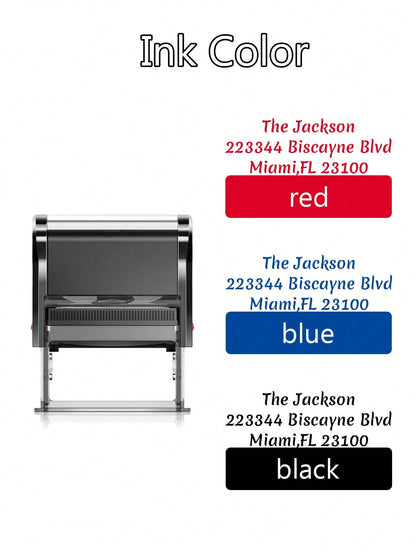 LICVIC 1pc Custom Text Address Stamp, Personalized Logo Stamps Self Inking, Customized Rubber Stamps, Customizable Return Address Stamps, 5 Sizes:S/M/L/XL/XXL, 9 Ink Colors,Back To School,School Suppl