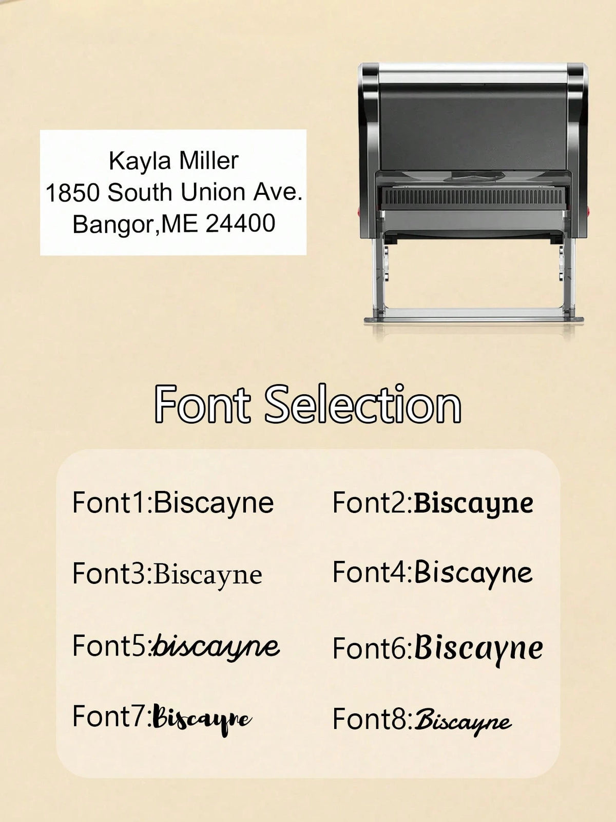 LICVIC 1pc Custom Text Address Stamp, Personalized Logo Stamps Self Inking, Customized Rubber Stamps, Customizable Return Address Stamps, 5 Sizes:S/M/L/XL/XXL, 9 Ink Colors,Back To School,School Suppl