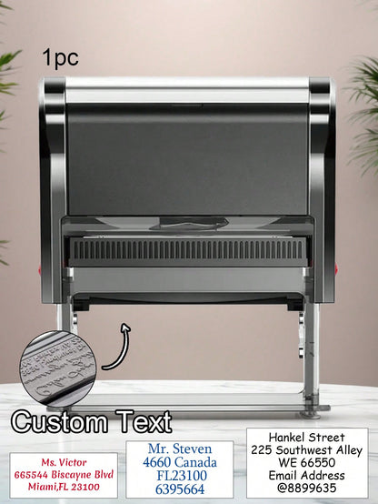 LICVIC 1pc Custom Text Address Stamp, Personalized Logo Stamps Self Inking, Customized Rubber Stamps, Customizable Return Address Stamps, 5 Sizes:S/M/L/XL/XXL, 9 Ink Colors,Back To School,School Suppl