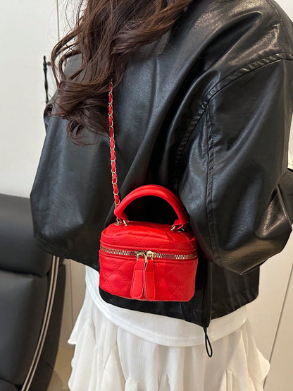 Lightweight Mini Chain Bag Quilted Handbag Bucket Bag Suitable For Girls, College Students And Office Workers