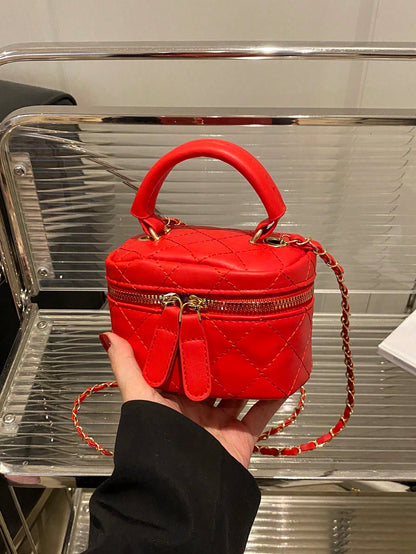 Lightweight Mini Chain Bag Quilted Handbag Bucket Bag Suitable For Girls, College Students And Office Workers