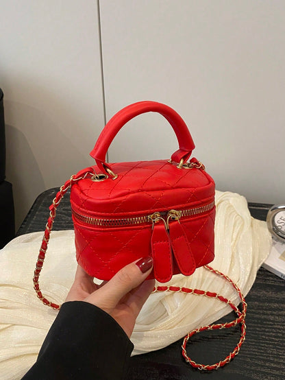 Lightweight Mini Chain Bag Quilted Handbag Bucket Bag Suitable For Girls, College Students And Office Workers