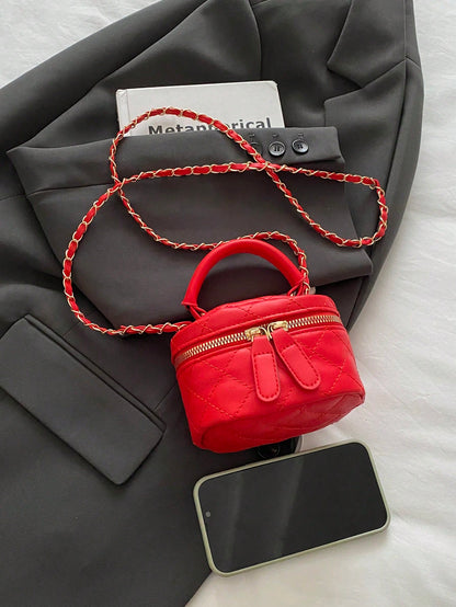 Lightweight Mini Chain Bag Quilted Handbag Bucket Bag Suitable For Girls, College Students And Office Workers