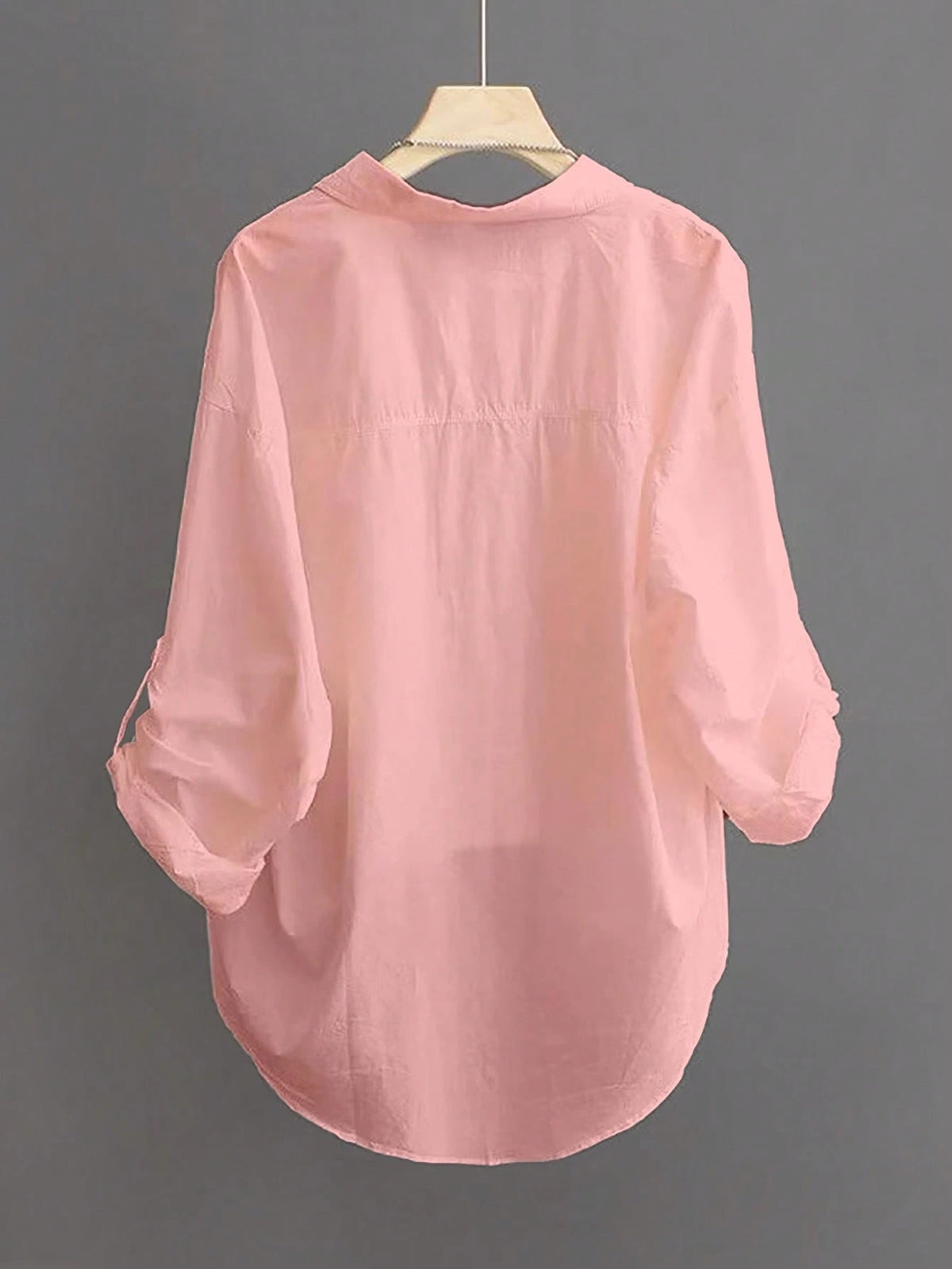 Lightweight Solid Color Casual Sunscreen Shirt, Long Sleeve Minimalist Outerwear For Spring/Summer