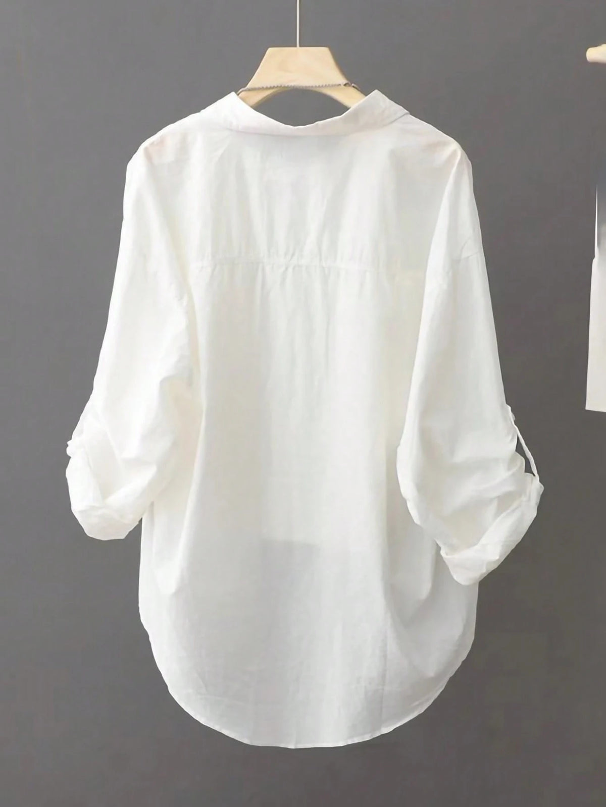 Lightweight Solid Color Casual Sunscreen Shirt, Long Sleeve Minimalist Outerwear For Spring/Summer