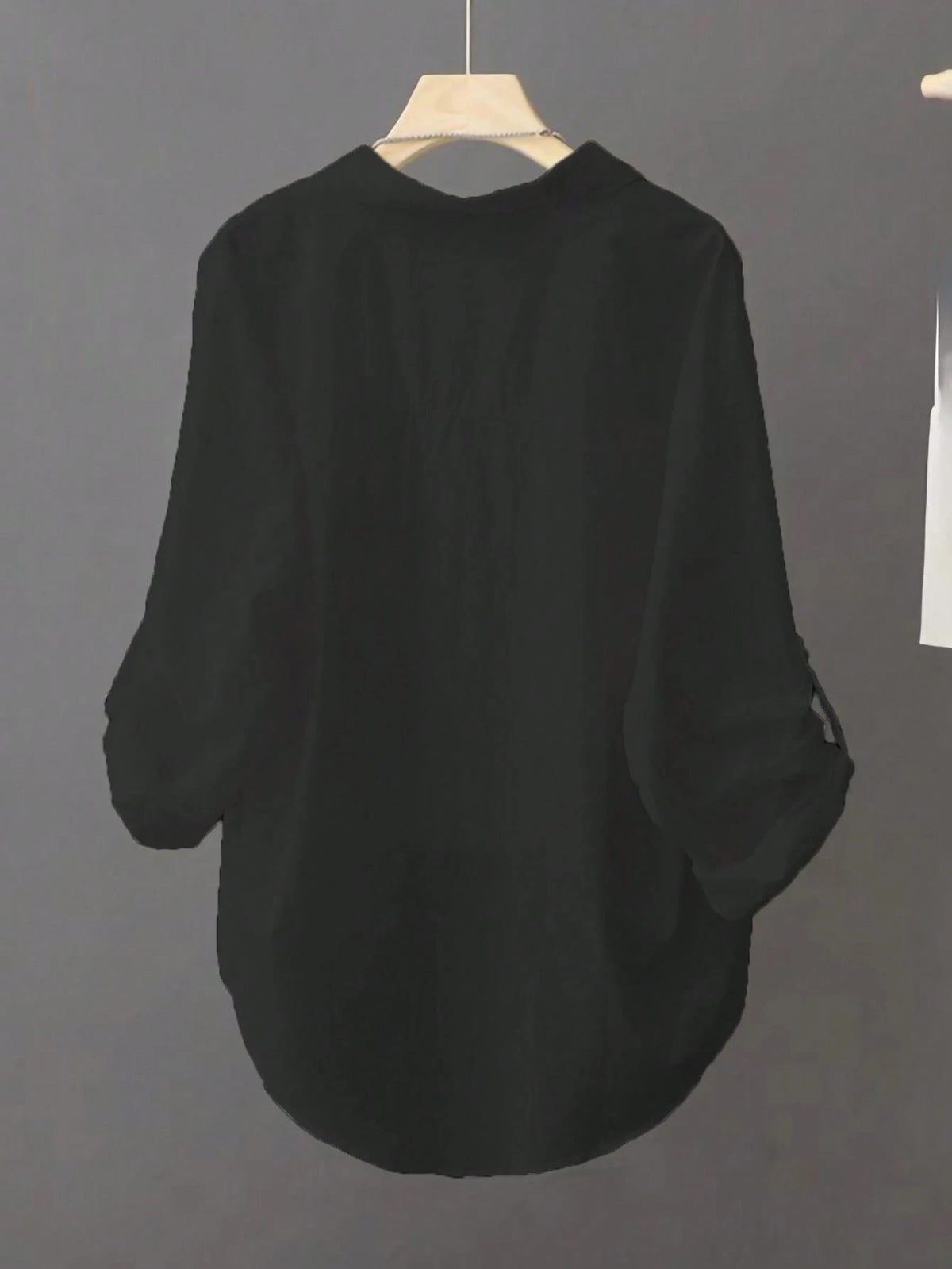 Lightweight Solid Color Casual Sunscreen Shirt, Long Sleeve Minimalist Outerwear For Spring/Summer