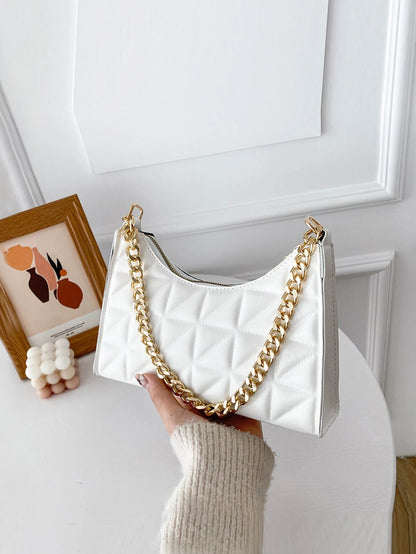 Lightweight,Business Casual Quilted Pattern Chain Bag For Teen Girls Women College Students,Rookies & White-Collar Workers Perfect For Office,College,Work,Business,Commute,Outdoors, Travel, Outings