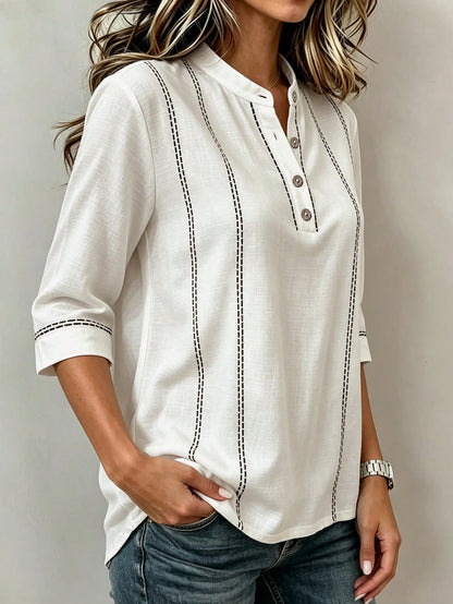 Linhara CURVE Plus Size Casual Daily Commuting Autumn Women's Shirt