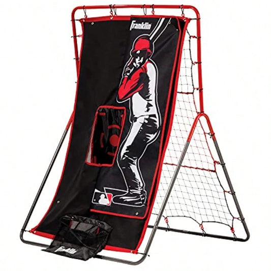 Linlin Stationery Store Baseball Pitching Target And Rebounder Net- 2-In-1 Switch Hitter Pitch Trainer + Pitchback Net- Pitching Target With Hitter + Strikezone