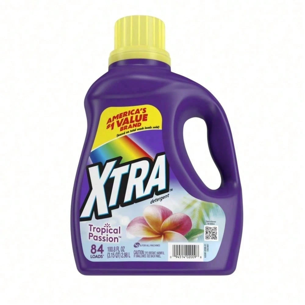 Liquid Laundry Detergent 100.8 Fl Oz 84 Loads Tropical Passion Scent HE Compatible High Efficiency Washer Deep Clean Stain Remover Fabric Freshener Ge