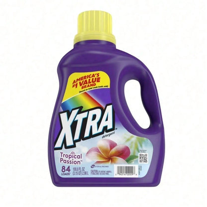 Liquid Laundry Detergent 100.8 Fl Oz 84 Loads Tropical Passion Scent HE Compatible High Efficiency Washer Deep Clean Stain Remover Fabric Freshener Ge