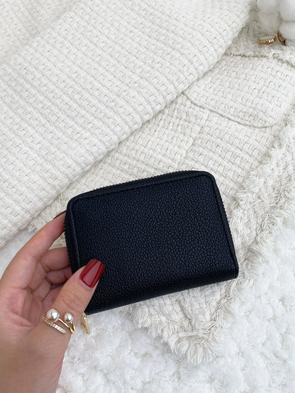 Litchi Embossed Zip Around Multi-Card Card Organizer For Storage Cards Lightweight Portable Card ID Card White-Collar Workers For Female For Holiday For Anniversary For Birthday Gift Accessories Gift