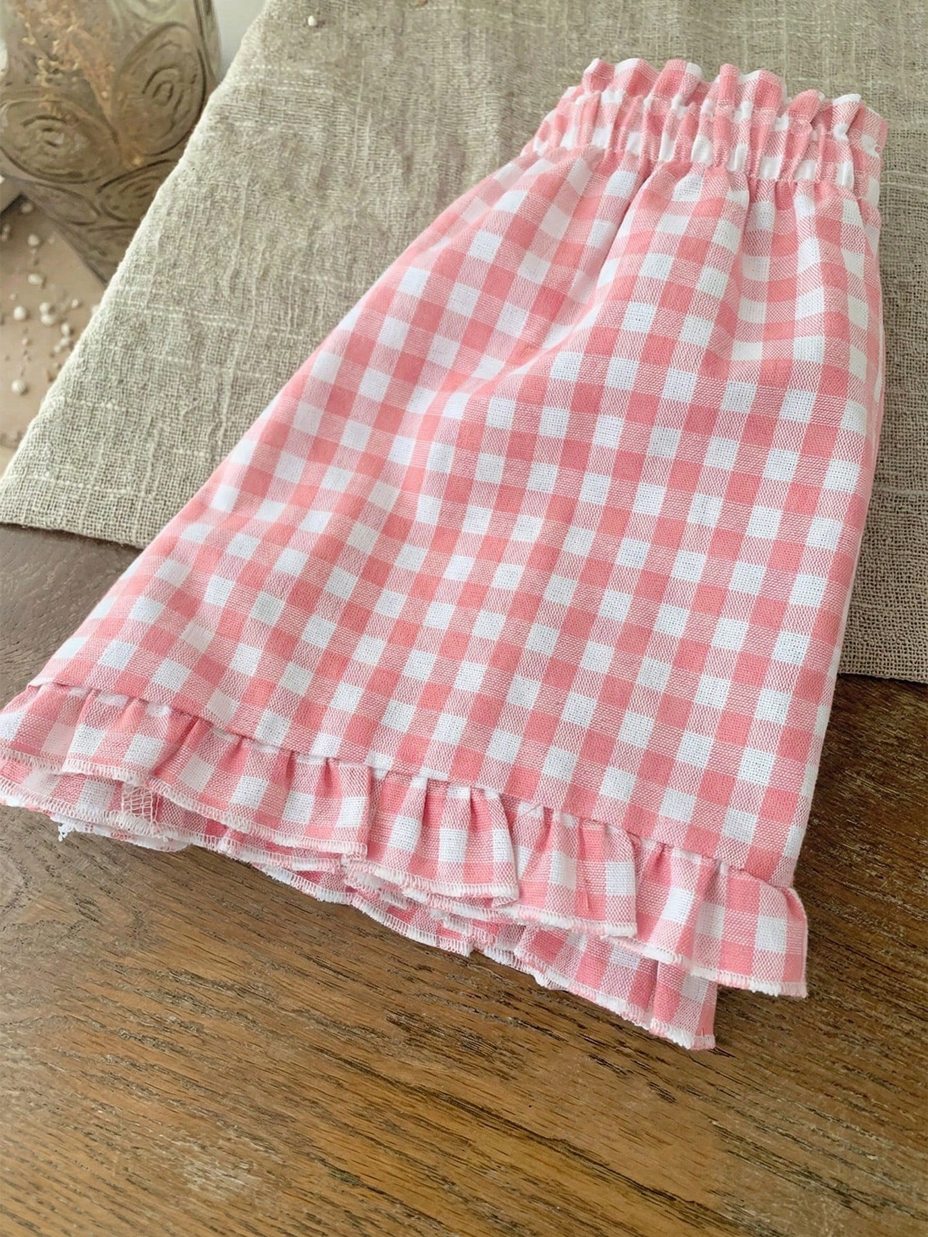 LMoss Kids Babygirl Cute Plaid Elastic Waist Shorts, Versatile For Summer